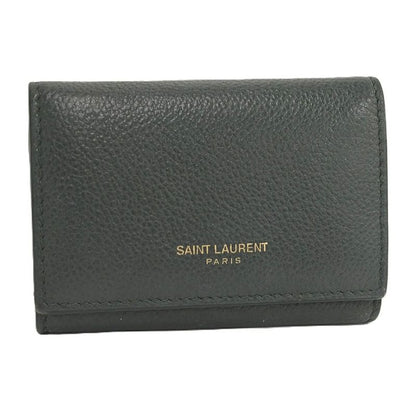 Saint Laurent Paris 6-Ring Key Case Leather Green
