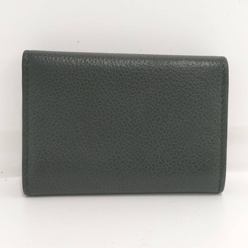 Saint Laurent Paris 6-Ring Key Case Leather Green