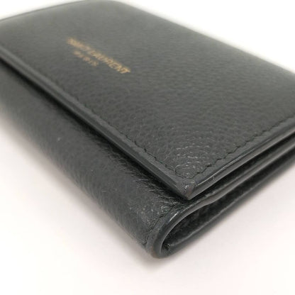 Saint Laurent Paris 6-Ring Key Case Leather Green