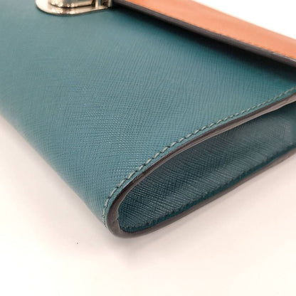 Prada Second Bag Clutch Bag Saffiano Leather Bicolor Vr0075