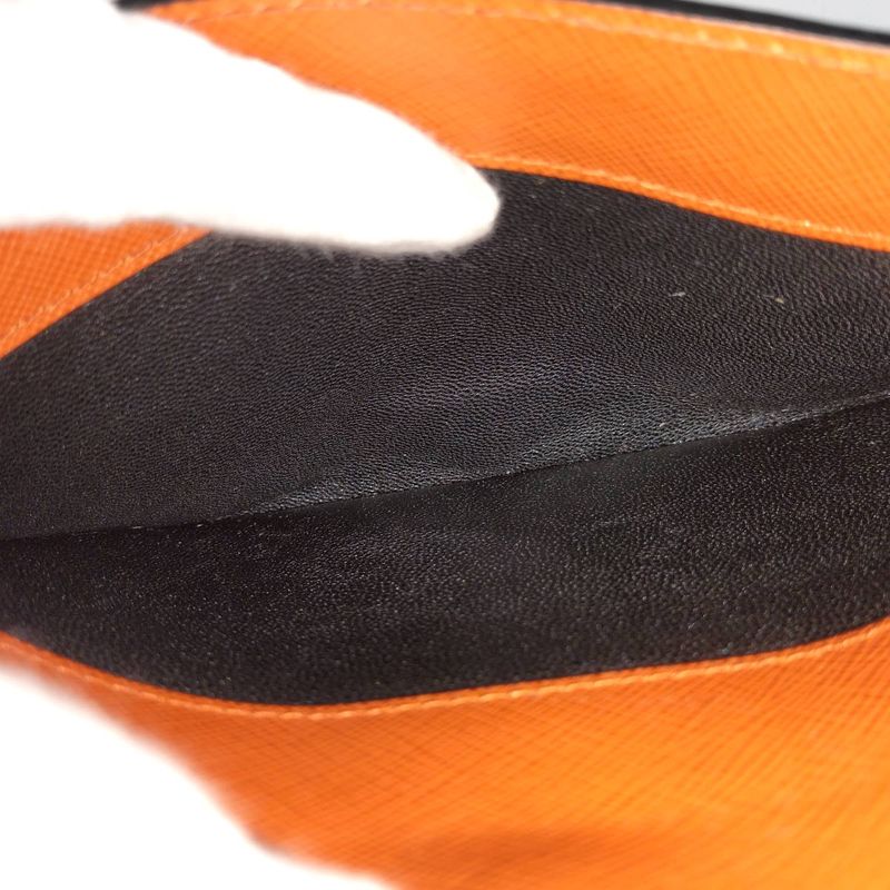 Prada Second Bag Clutch Bag Saffiano Leather Bicolor Vr0075