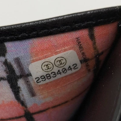 Chanel Matelasse Wild Stitch Classic Small Flap Wallet Leather Black