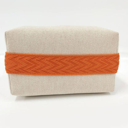 Hermes Brid a Black PM Canvas Beige Orange