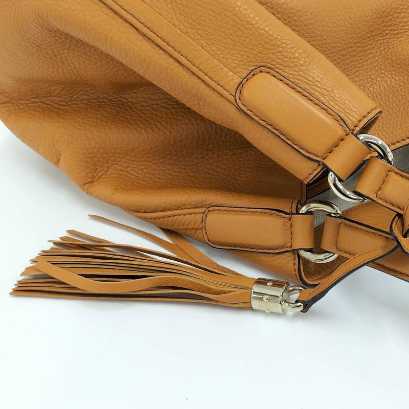 Gucci Soho Handbag Leather Orange 282309