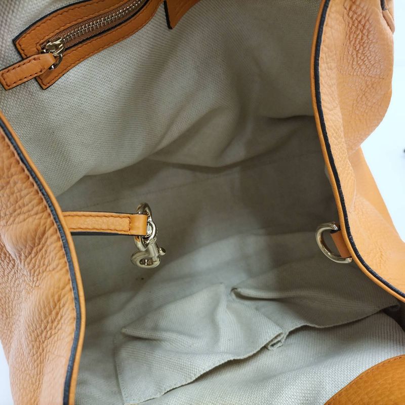 Gucci Soho Handbag Leather Orange 282309