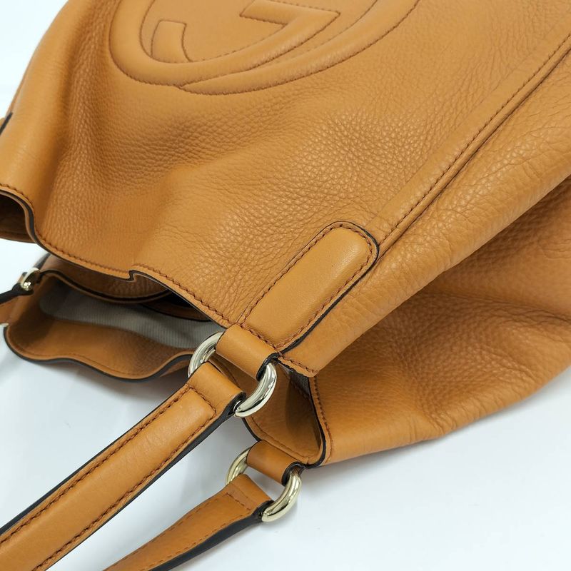 Gucci Soho Handbag Leather Orange 282309