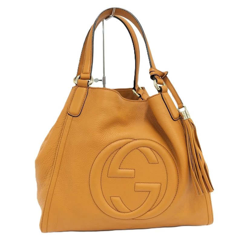 Gucci Soho Handbag Leather Orange 282309