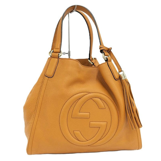 Gucci Soho Handbag Leather Orange 282309