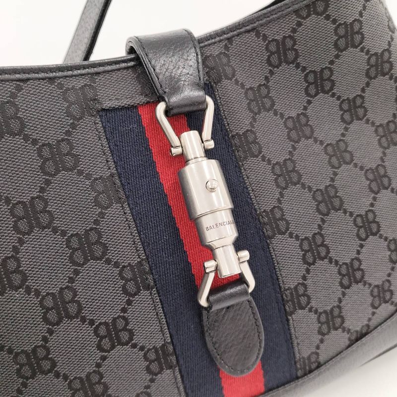 Balenciaga X Gucci Collaboration Shoulder Bag Jackie the Hacker Project Canvas