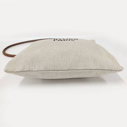 Hermes Aline MM Twirl Chevron Canvas Beige