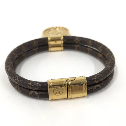 Louis Vuitton Bracelet Zodiac Rat Mouse Monogram Leather Plated Brown Gold