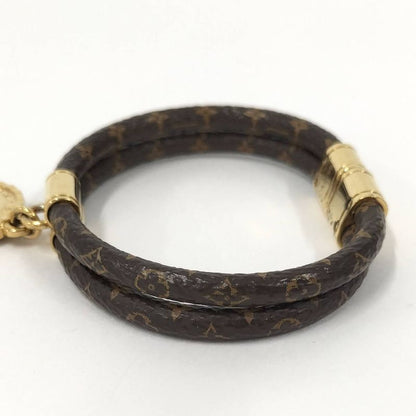 Louis Vuitton Bracelet Zodiac Rat Mouse Monogram Leather Plated Brown Gold