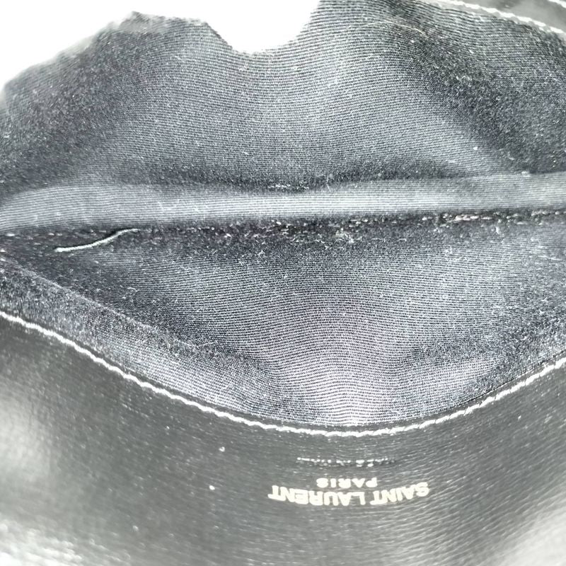 Saint Laurent Phone Shoulder Bag YSL Leather Black 635095