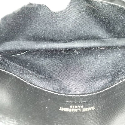 Saint Laurent Phone Shoulder Bag YSL Leather Black 635095
