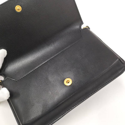 Saint Laurent Phone Shoulder Bag YSL Leather Black 635095