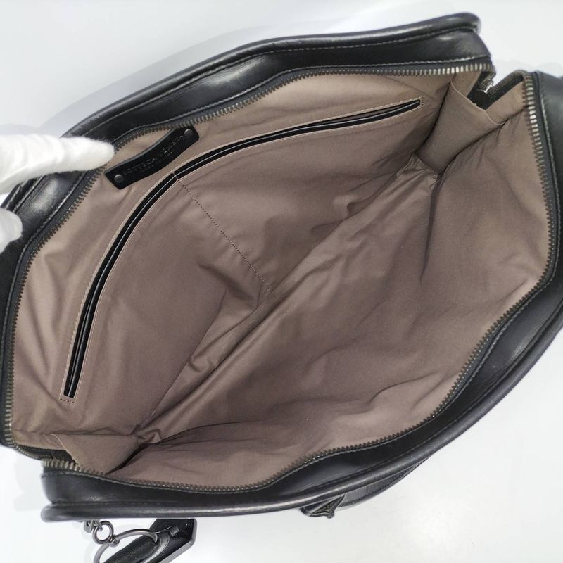 Bottega Veneta 2way Shoulder Bag Business Bag Intrecciato Leather Black