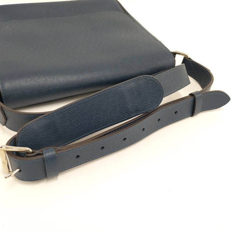 Louis Vuitton Romain PM Shoulder Bag Taiga Blue M32725