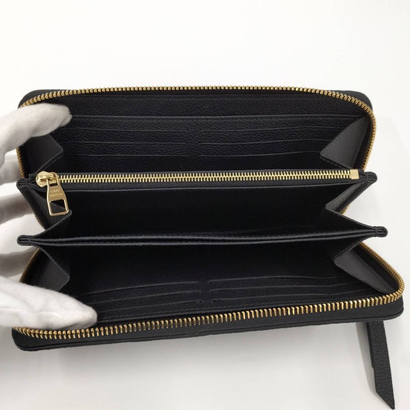 Louis Vuitton Zippy Wallet Round Zipper Long Wallet Monogram Empreinte Noir
