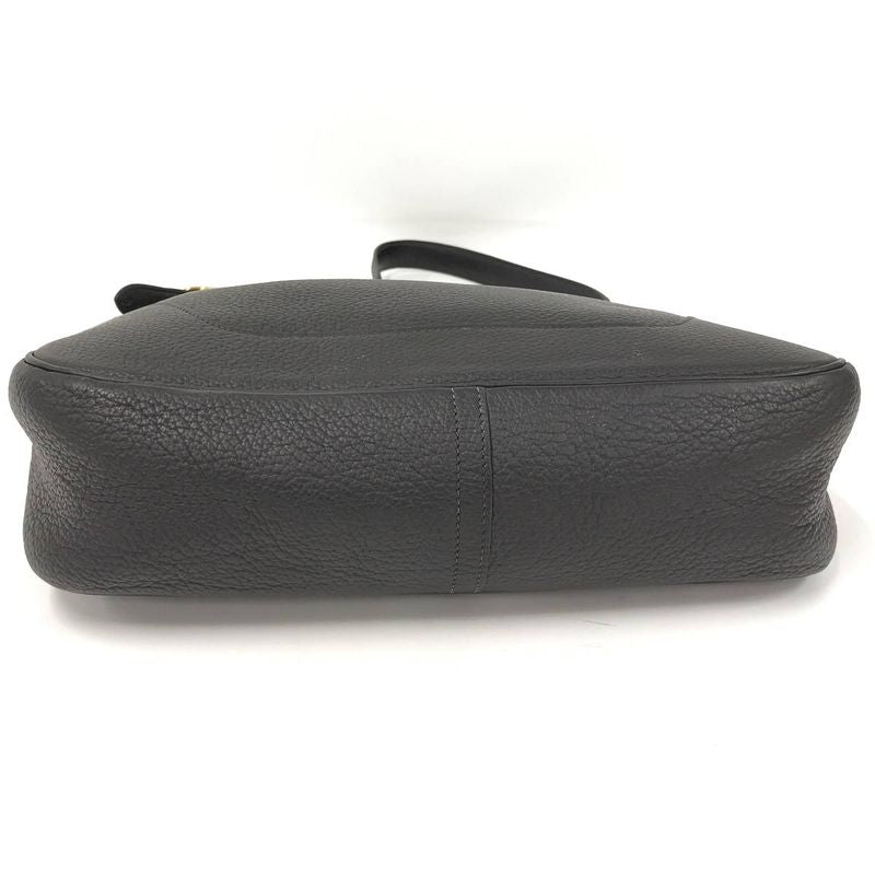 Hermes Trim 31 Leather Shoulder Bag Black Stamped "y"