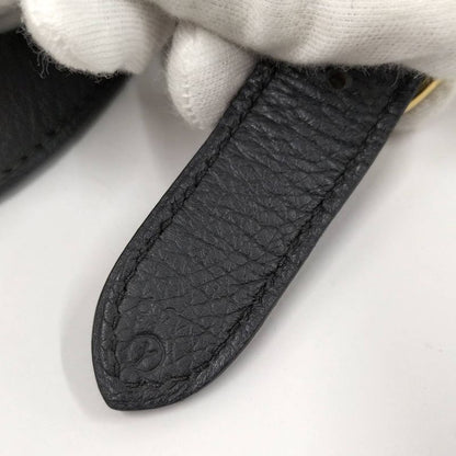 Hermes Trim 31 Leather Shoulder Bag Black Stamped "y"