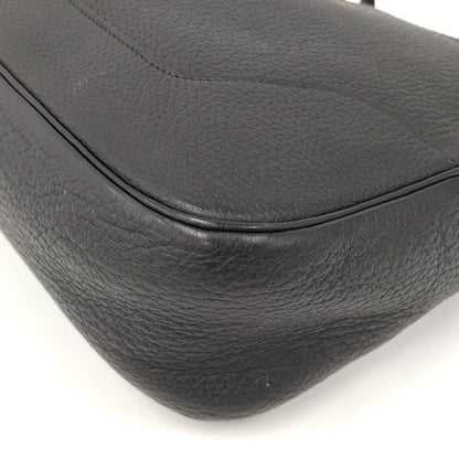 Hermes Trim 31 Leather Shoulder Bag Black Stamped "y"