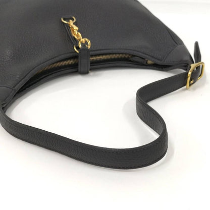 Hermes Trim 31 Leather Shoulder Bag Black Stamped "y"