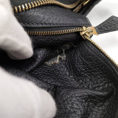 Hermes Trim 31 Leather Shoulder Bag Black Stamped "y"