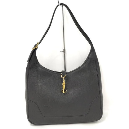 Hermes Trim 31 Leather Shoulder Bag Black Stamped "y"