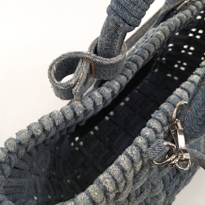 Balenciaga Bistro Basket XS 2way Basket Bag Denim Blue