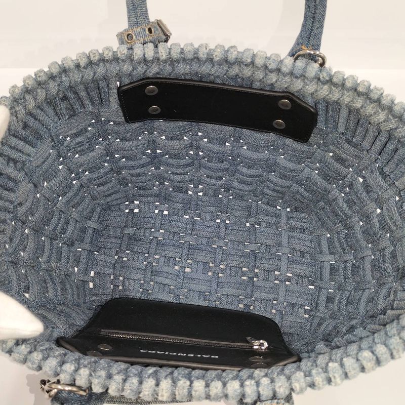 Balenciaga Bistro Basket XS 2way Basket Bag Denim Blue