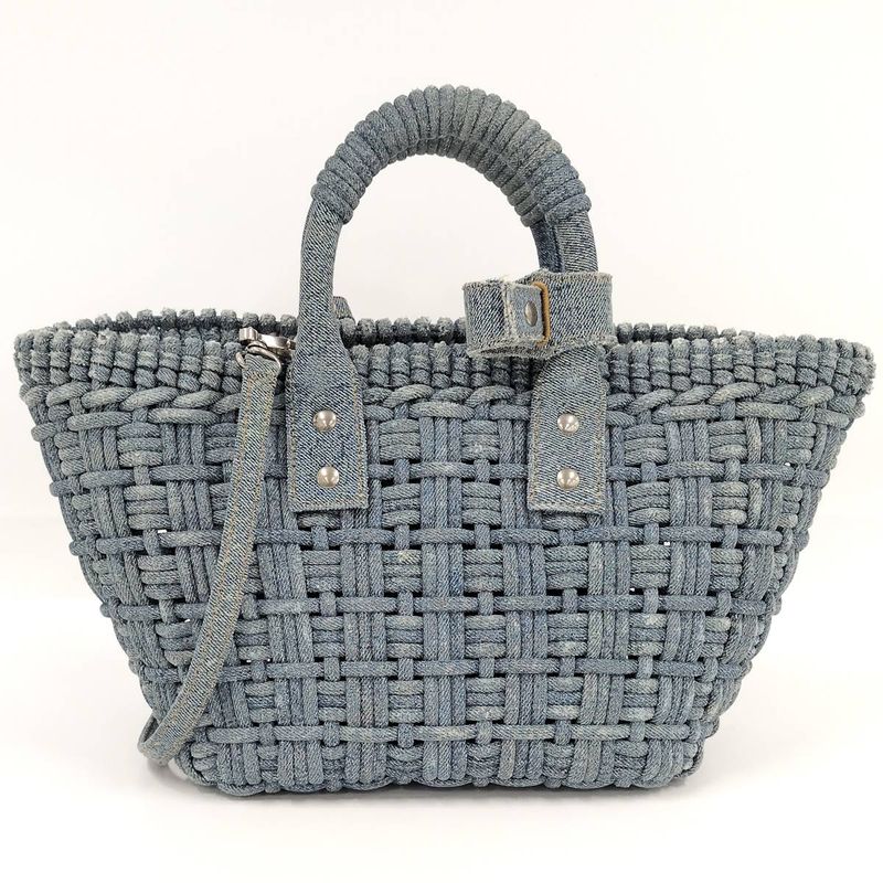 Balenciaga Bistro Basket XS 2way Basket Bag Denim Blue
