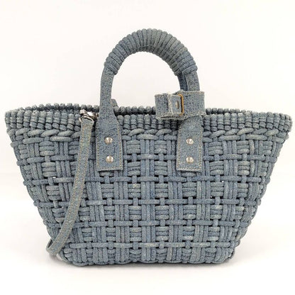Balenciaga Bistro Basket XS 2way Basket Bag Denim Blue