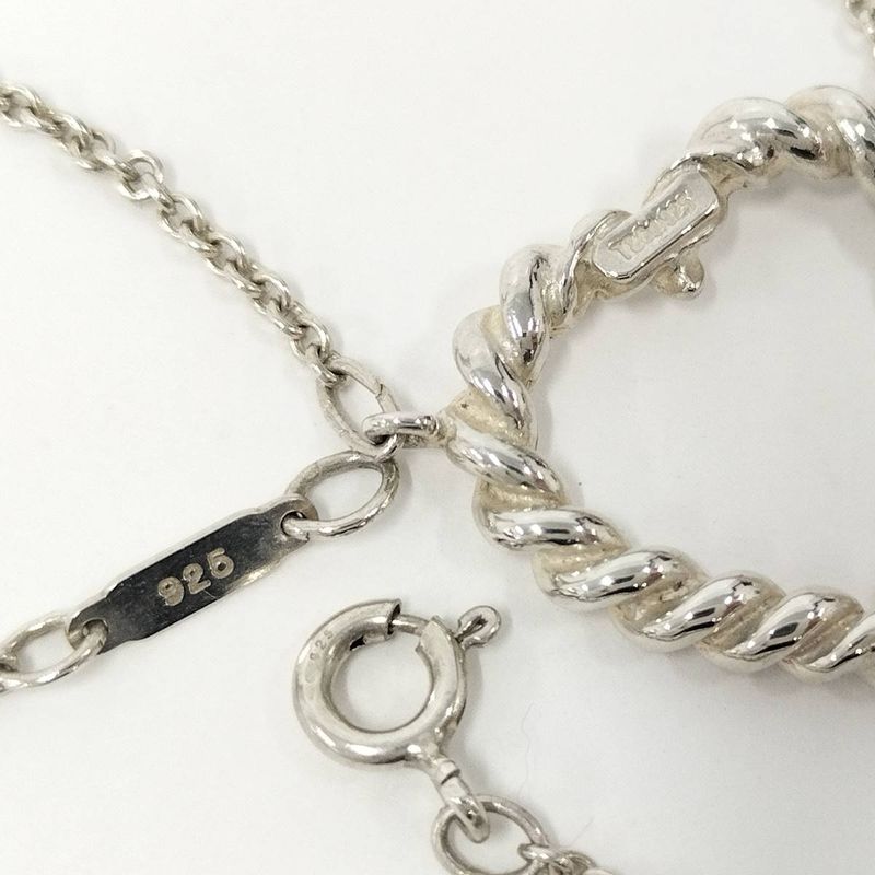 Tiffany & Co Open Heart Necklace Sv925 Silver