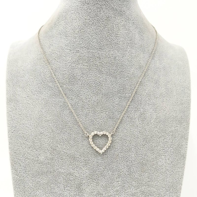 Tiffany & Co Open Heart Necklace Sv925 Silver