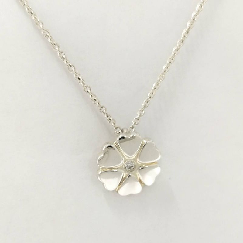 Tiffany & Co Open Heart Necklace Paloma Picasso Flower Sv925 Silver