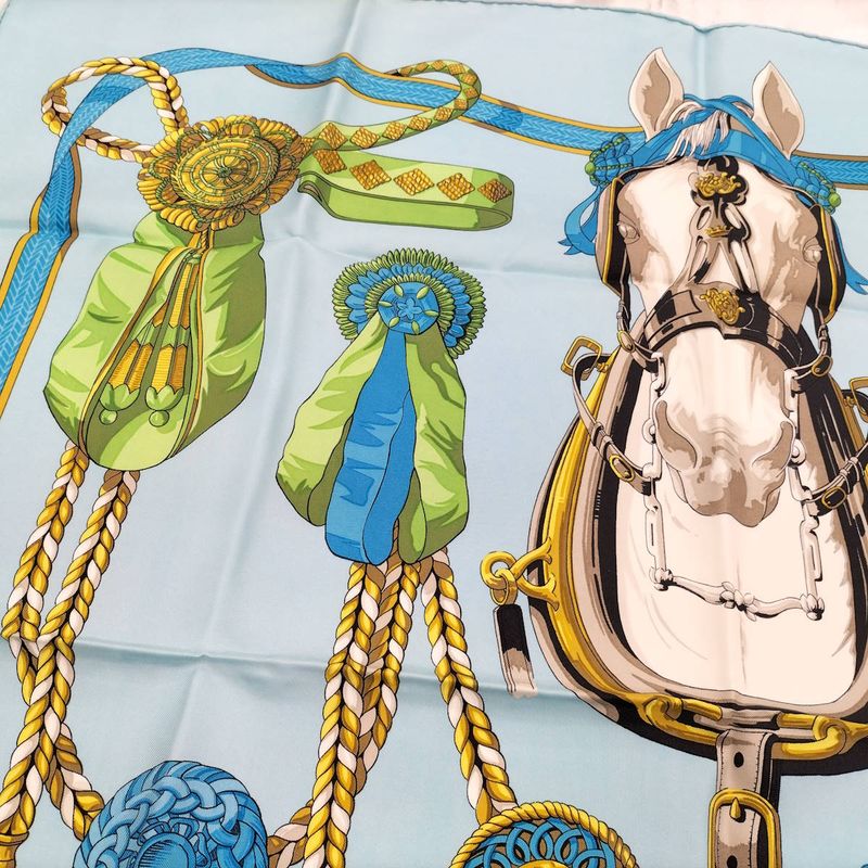 Hermes Scarf Carré 90 Blue