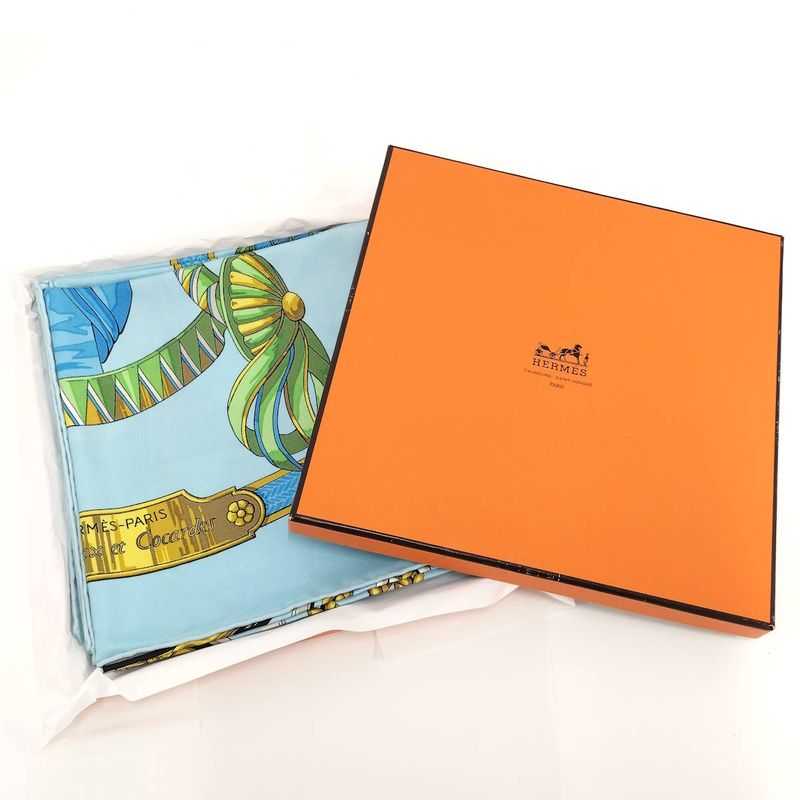 Hermes Scarf Carré 90 Blue