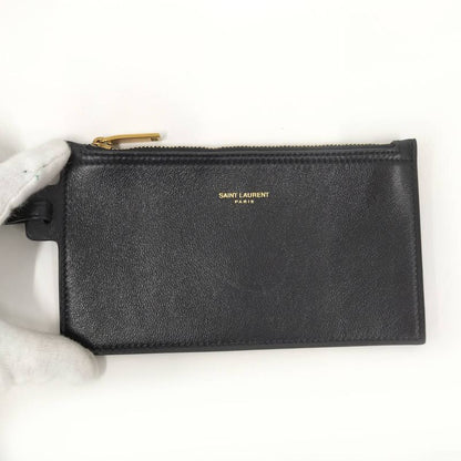 Yves Saint Laurent Rive Gauche Shoulder Bag Leather Black