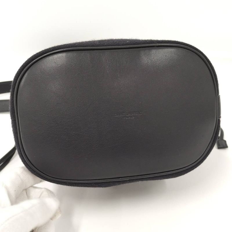 Yves Saint Laurent Rive Gauche Shoulder Bag Leather Black