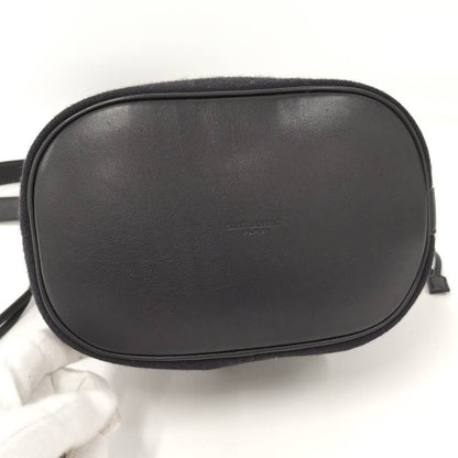 Yves Saint Laurent Rive Gauche Shoulder Bag Leather Black