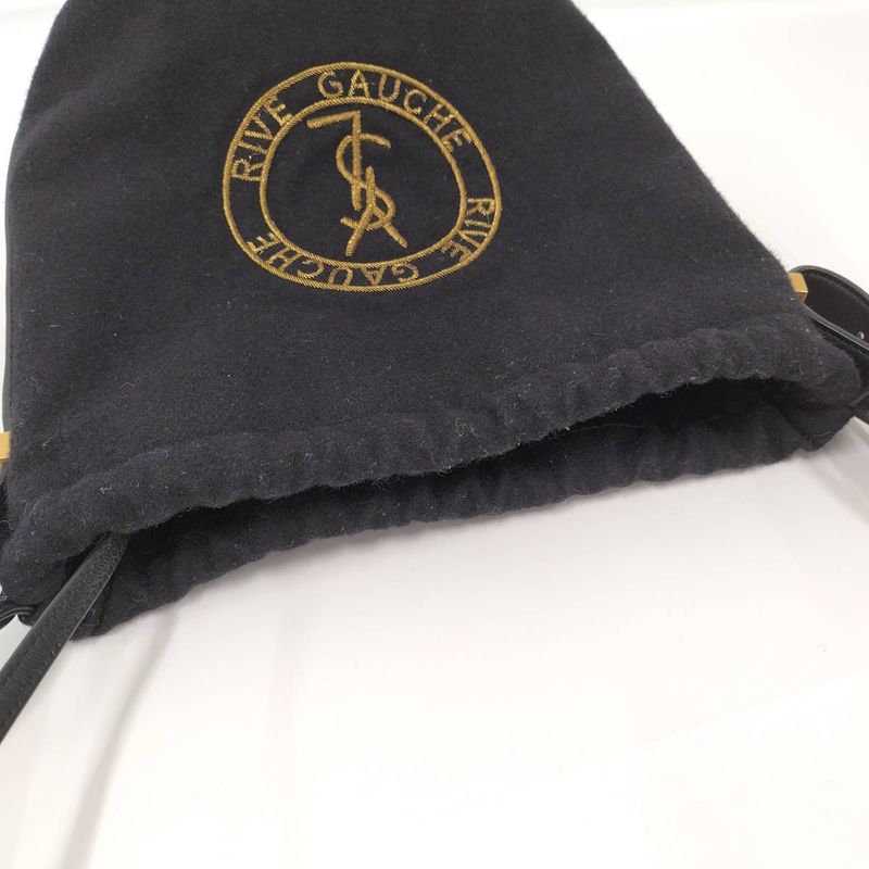 Yves Saint Laurent Rive Gauche Shoulder Bag Leather Black