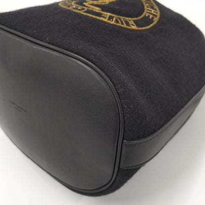 Yves Saint Laurent Rive Gauche Shoulder Bag Leather Black