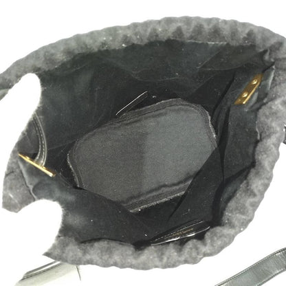 Yves Saint Laurent Rive Gauche Shoulder Bag Leather Black