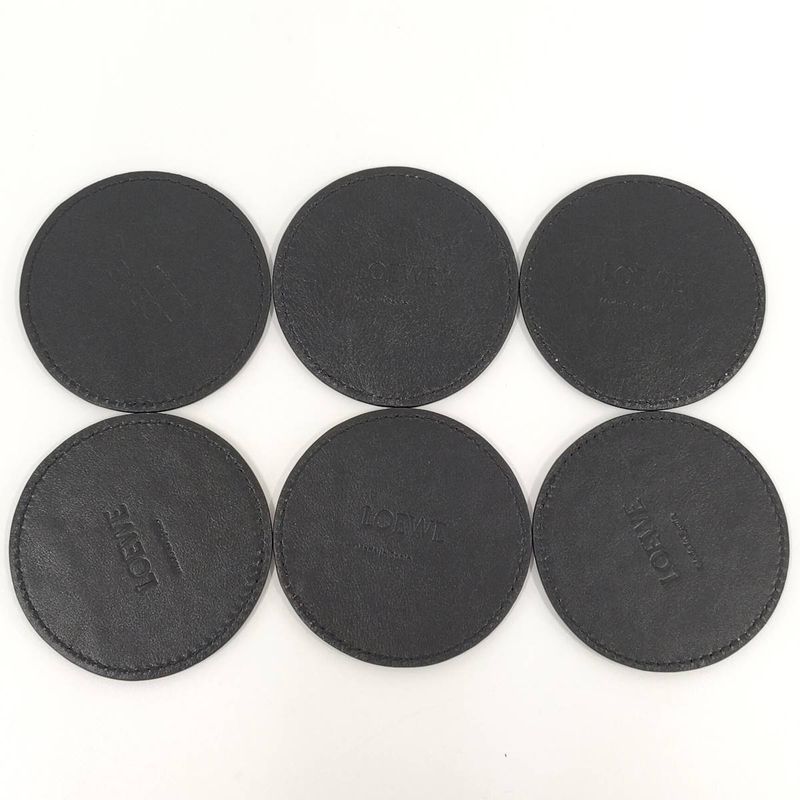 Loewe Coaster Anagram Leather Set of 6