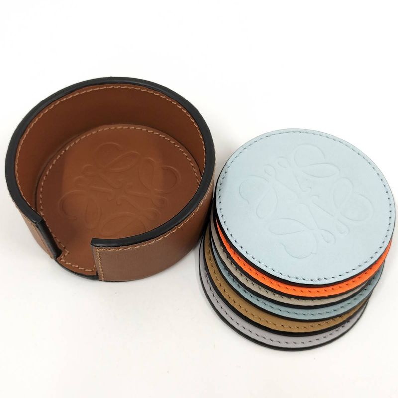 Loewe Coaster Anagram Leather Set of 6