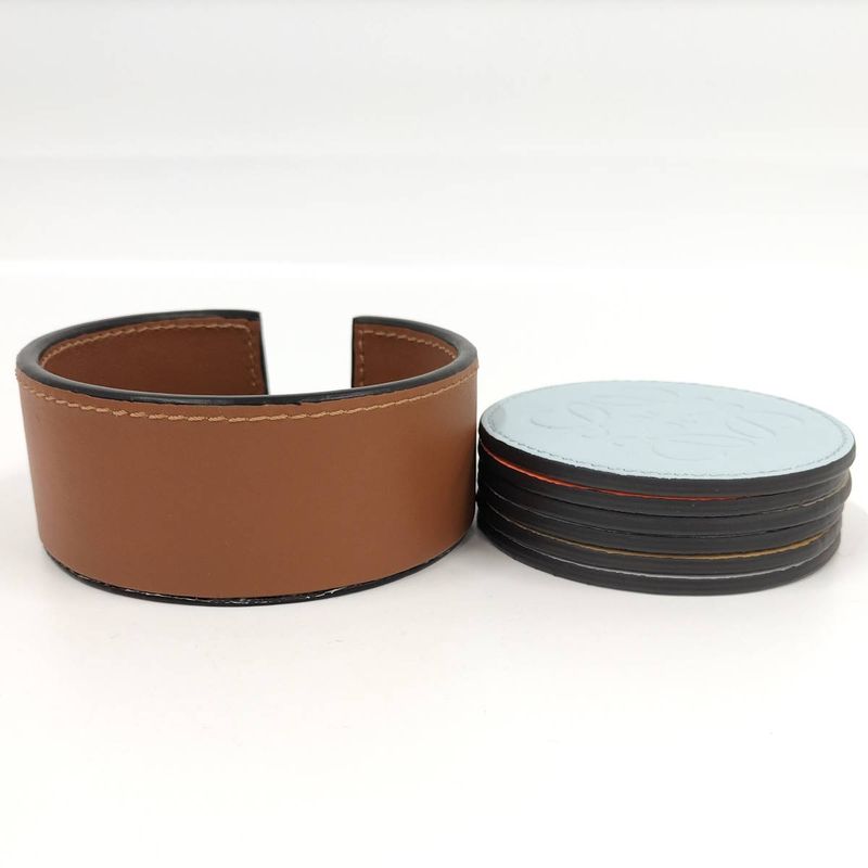 Loewe Coaster Anagram Leather Set of 6