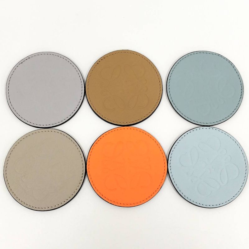 Loewe Coaster Anagram Leather Set of 6