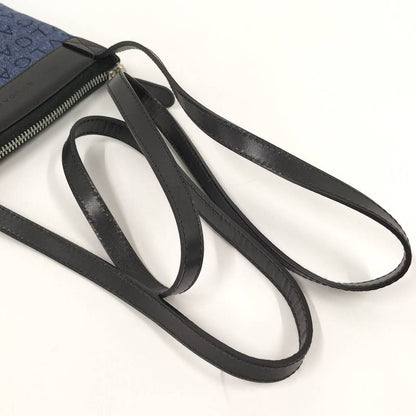 Bvlgari Shoulder Bag Logomania Leather Denim Blue 21528