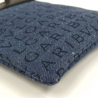 Bvlgari Shoulder Bag Logomania Leather Denim Blue 21528