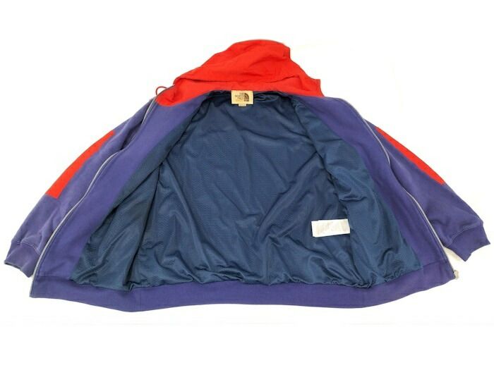Gucci the North Face Zip-Up Hoodie Purple Red Cotton Nylon 671462